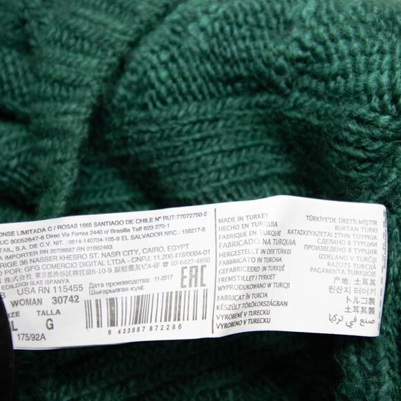 NEW‎ Mango Cable-knit warm sweater, Green, Size M - Picture 12 of 12